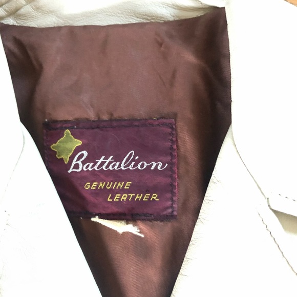 VINTAGE TIE WAIST LEATHER JACKET - Picture 2 of 6